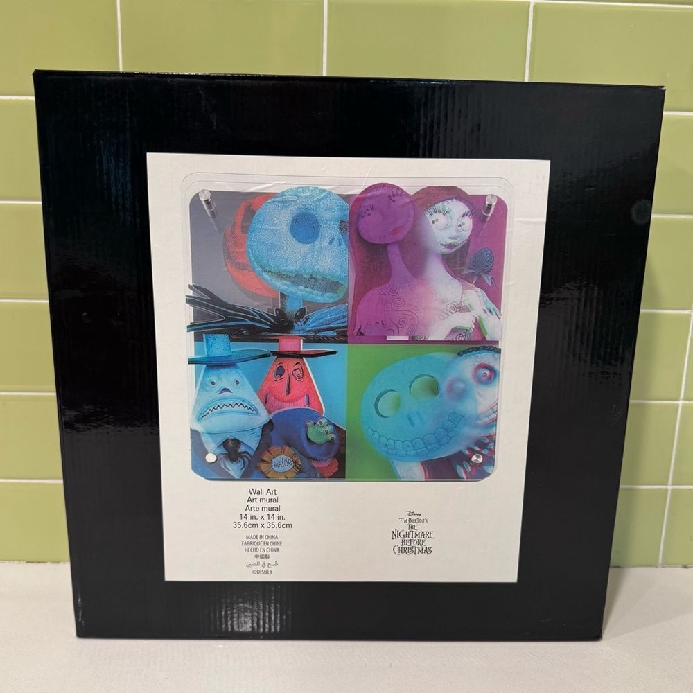 “The Nightmare Before Christmas” Jack & Sally 14 × 14″ Wall Art – Collectible